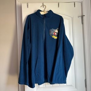 Fleece Mickey Disney 1/4 zip XXL sweatshirt unisex